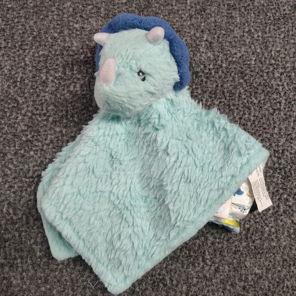 Parent's Choice Triceratops Security Blanket Blue Dinosaur Lovey